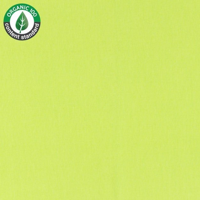Jersey Bio - Lime - Ensfarvet strik, Strikstof, Stof