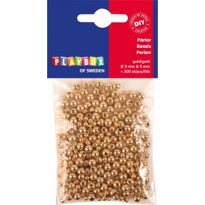 Guldfarvede perler - 300 stk