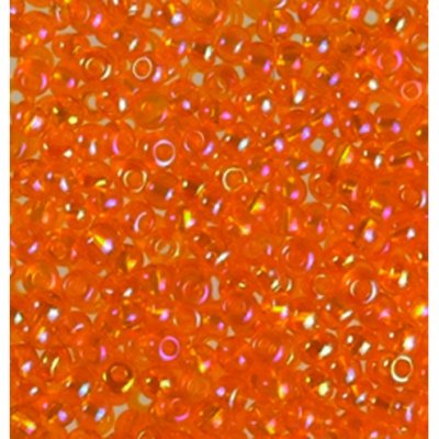 Rocailleperler glitrende - Orange regnbuefarvet