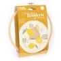 Broderikit citroner med ram 20 cm