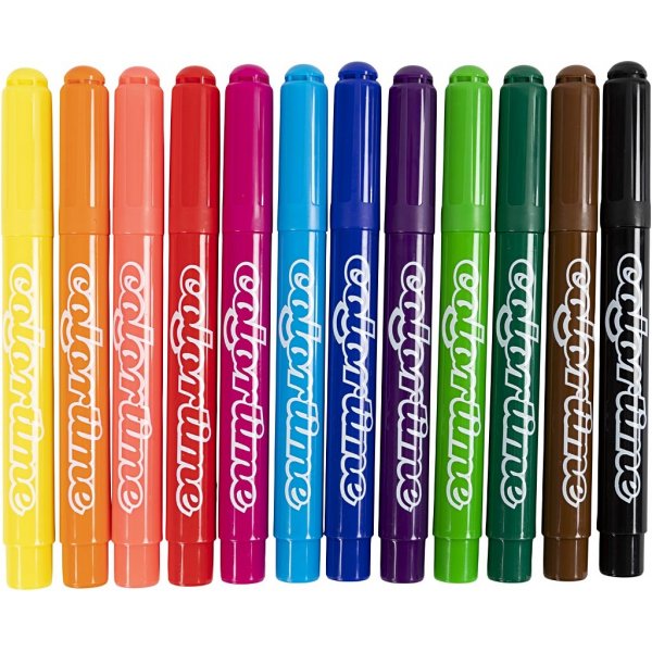 Colortime-pennor - standardfärger - 2 mm - 12 st Colortime-pennor - standardfärger - 2 mm - 12 st