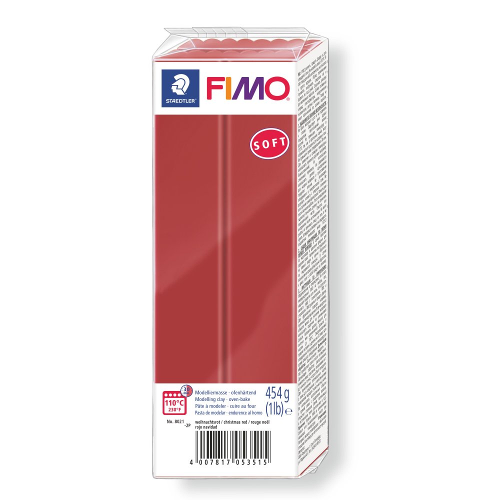 Modellervoks Fimo Soft 454 g - julerød - Fimolera, Modellere, Hobbyartikler til børn, Hobbymateriale, Håndværk