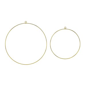 Metalringe til ophængning i guld 20 og 28 cm - 2-pak Metalringe til ophængning i guld 20 og 28 cm - 2-pak