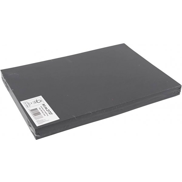 Färgad Kartong - svart - A4 - 180 g - 100 ark Färgad Kartong - svart - A4 - 180 g - 100 ark