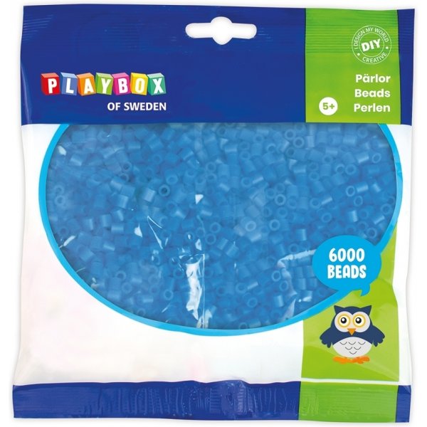 Rörpärlor Transparent blå - 6000 st Rörpärlor Transparent blå - 6000 st