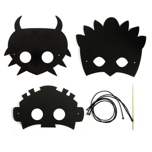 Skrapmasker för barn, 3-pack Skrapmasker för barn, 3-pack