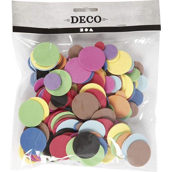 Dekorgummicirklar - mixade färger - 300 st Dekorgummicirklar - mixade färger - 300 st