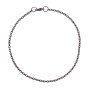 Svart kedjearmband liten länk 2 mm - 20 cm Svart kedjearmband liten länk 2 mm - 20 cm
