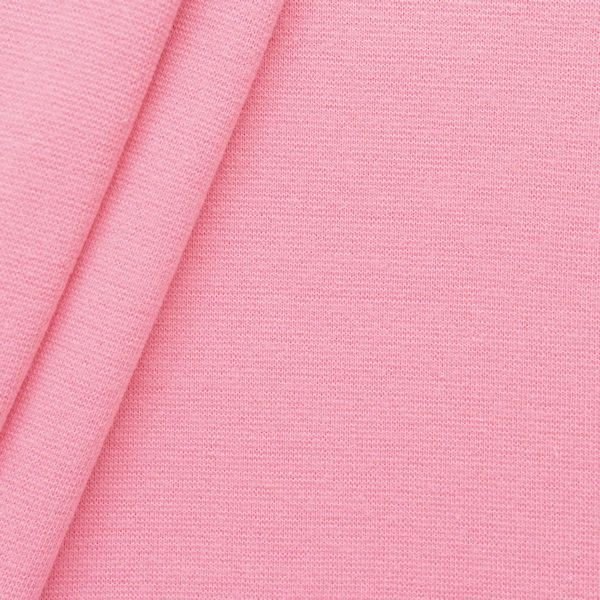 Ensfarvet bomuldsribstof - rør 35 cm - Pink - Manchet, Beklædningsstoffer, Stof