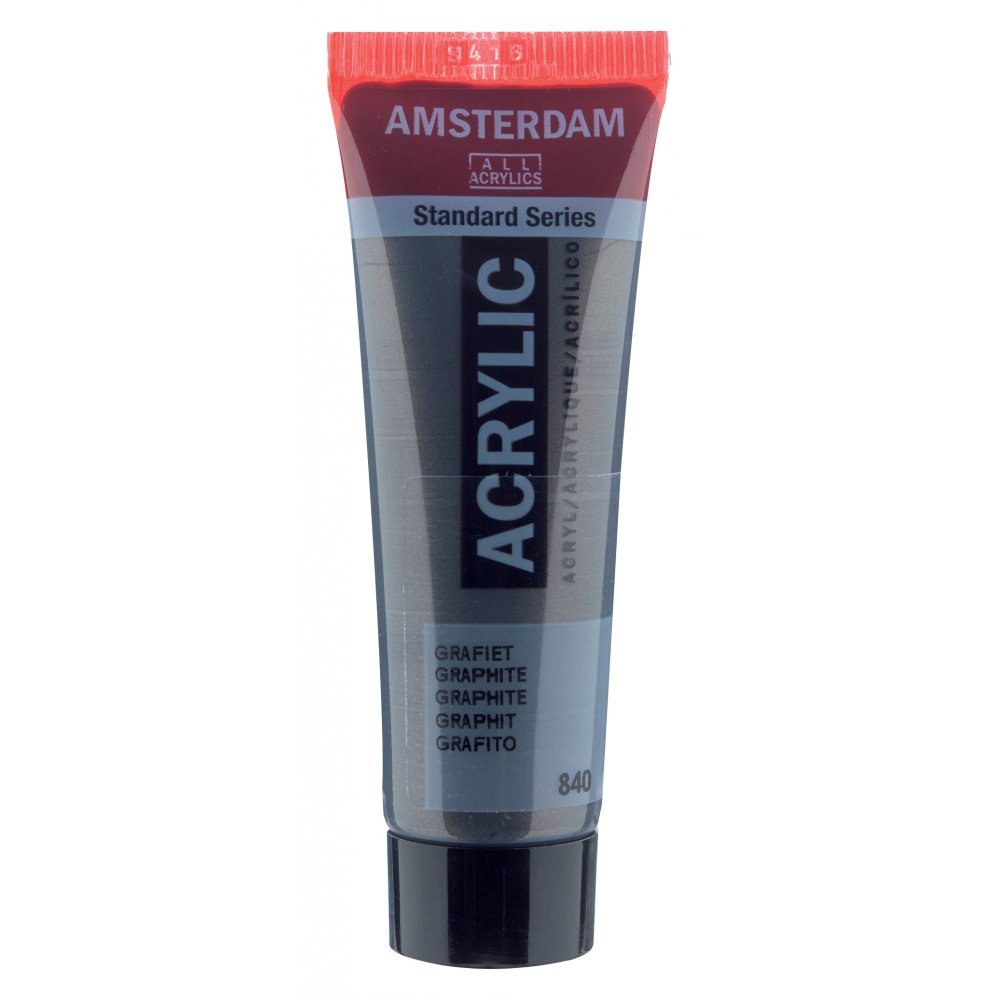 Akrylmaling Amsterdam 20 ml - Graphite - Akrylfarver, Kunstnerfarver