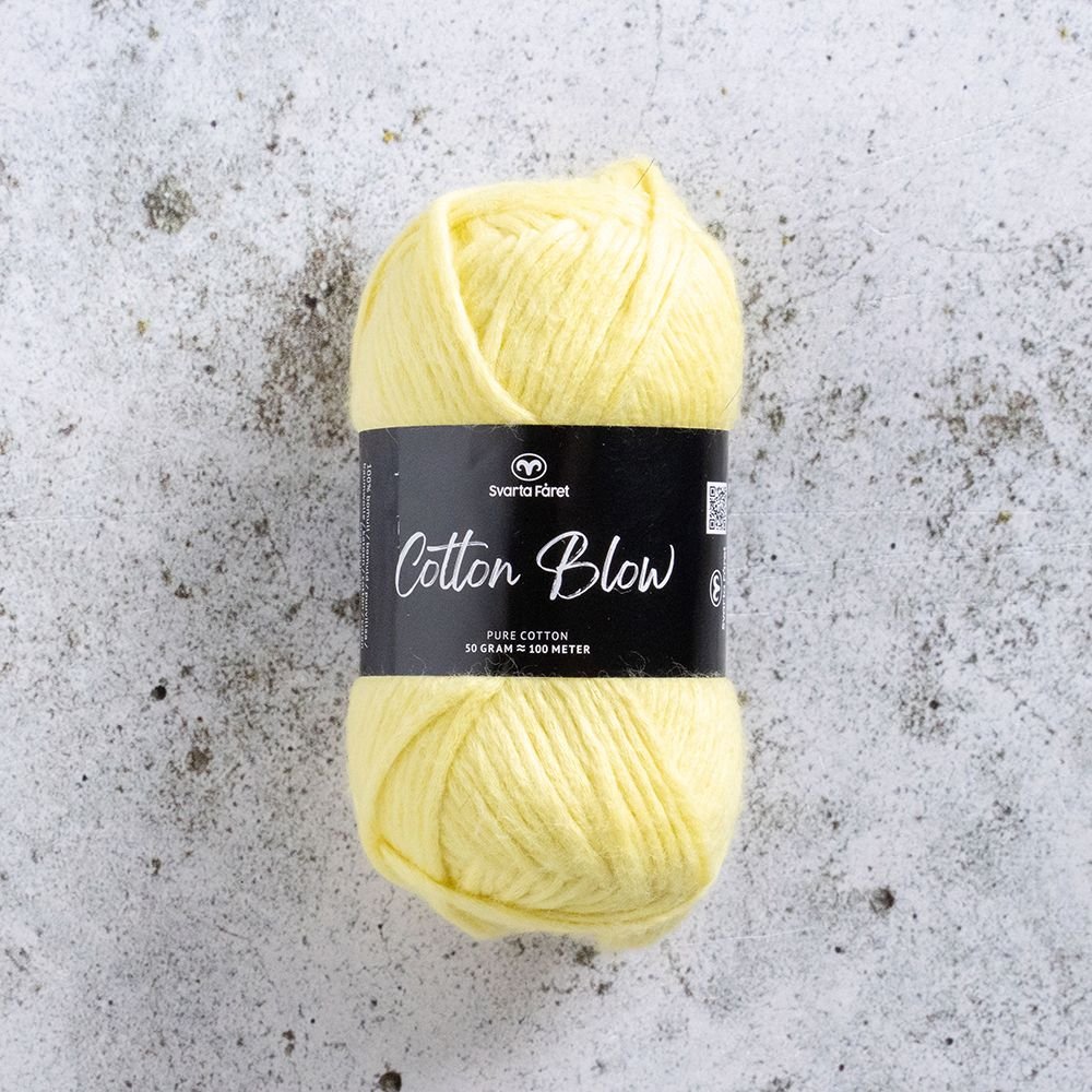 Cotton Blow 50g Mellow Yellow - Bomullsgarn, Garn, Sticka & virka