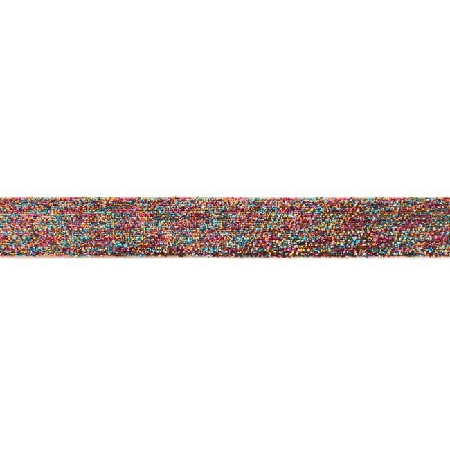 Dekorbånd - Glitter - 25 mm - Regnbue - Dekorationsbånd - Øvrige, Bånd & dekorationsbånd, Tekstilbånd & snor