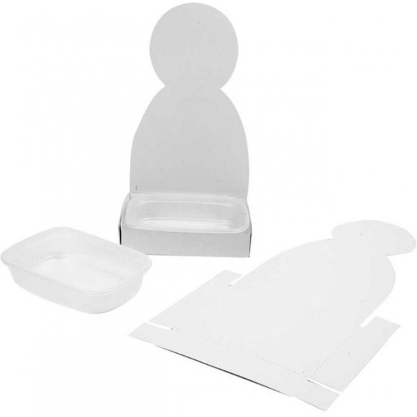 Figurformade krasselådor - vit - 6 st Figurformade krasselådor - vit - 6 st