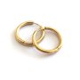 Kreoler runda 20 mm - guld, rostfritt stål Kreoler runda 20 mm - guld, rostfritt stål