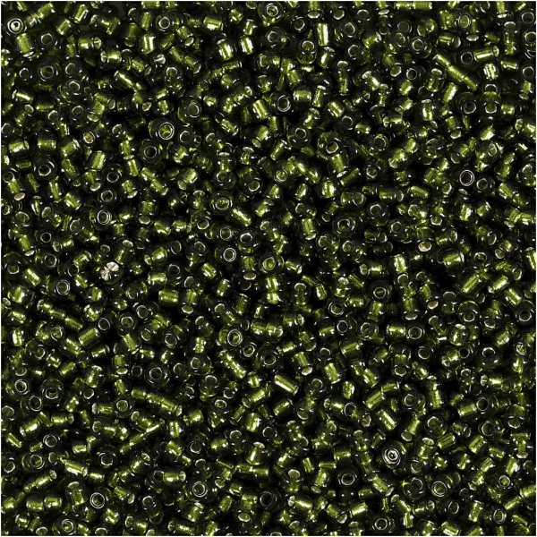 Rocaillepärlor 1,7 mm Gräsgrön 25 g Rocaillepärlor 1,7 mm Gräsgrön 25 g
