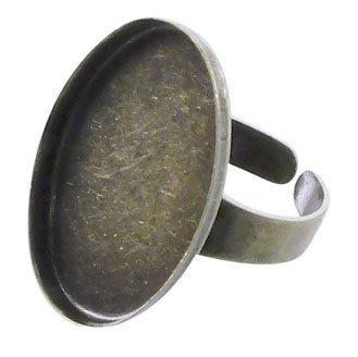 Oval ring i brons, 18 x 25 mm Oval ring i brons, 18 x 25 mm