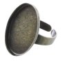 Oval ring i brons, 18 x 25 mm Oval ring i brons, 18 x 25 mm