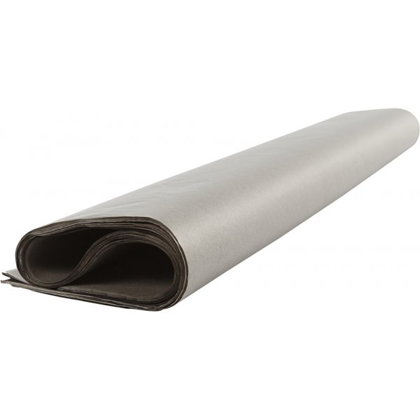 Silkespapper - mörkgrå - 50 x 70 cm - 14 g -25 ark Silkespapper - mörkgrå - 50 x 70 cm - 14 g -25 ark