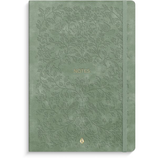 Notesbog Deluxe A5 glat grøn skovlinjeret Notesbog Deluxe A5 glat grøn skovlinjeret