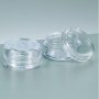 Plastbeh�llare � 3,0 cm x 1,7 cm - kristallklar runda, skruvlock
