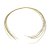 Smycketråd halsband 0,40 mm x 45 cm - guld öppen bajonett / 3 rader