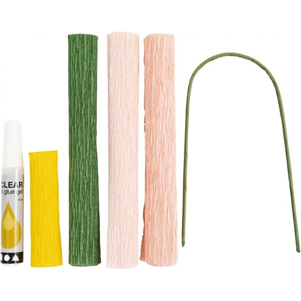 Mini DIY Kit Kräppapper - Pion Mini DIY Kit Kräppapper - Pion