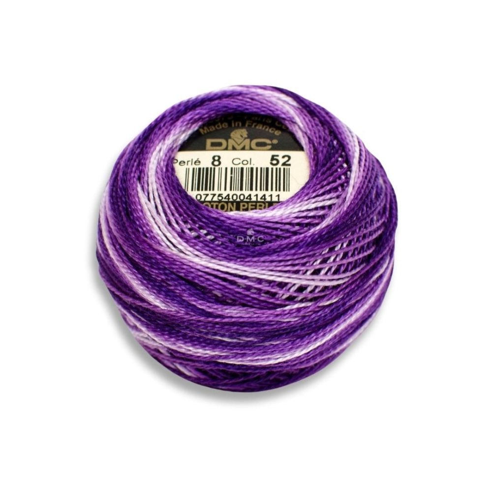 DMC Pearl Cotton Art. 116/8, 52 Variegated Violet - Broderigarn, Garn, Sticka & virka