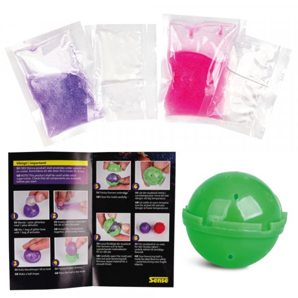 Studsbollar pysselset lila och rosa 2 st - g�r egna