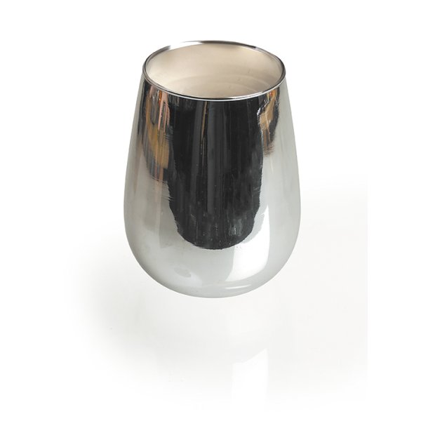 Silverf�rgad glasbeh�llare f�r ljus