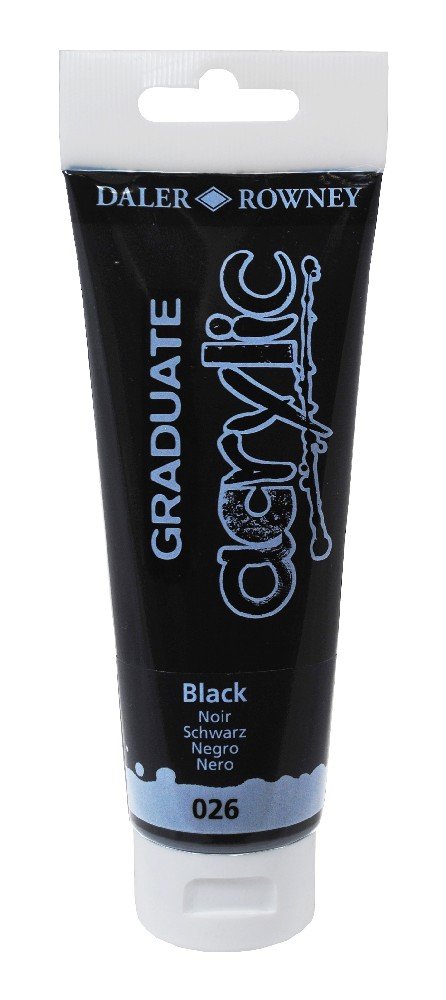 Akrylfärg Graduate 120 ml - Black - Akrylfärger, Konstnärsfärger