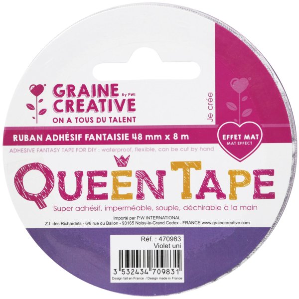 Queen tejp lila 48 mm x 8 m Queen tejp lila 48 mm x 8 m