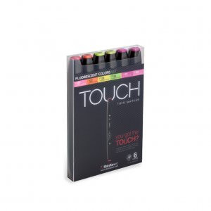Touch Twin Marker 6-pak - Fluorescent Color