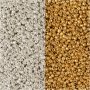 Rocailleprlor - guld - silver - 2 x 7 g