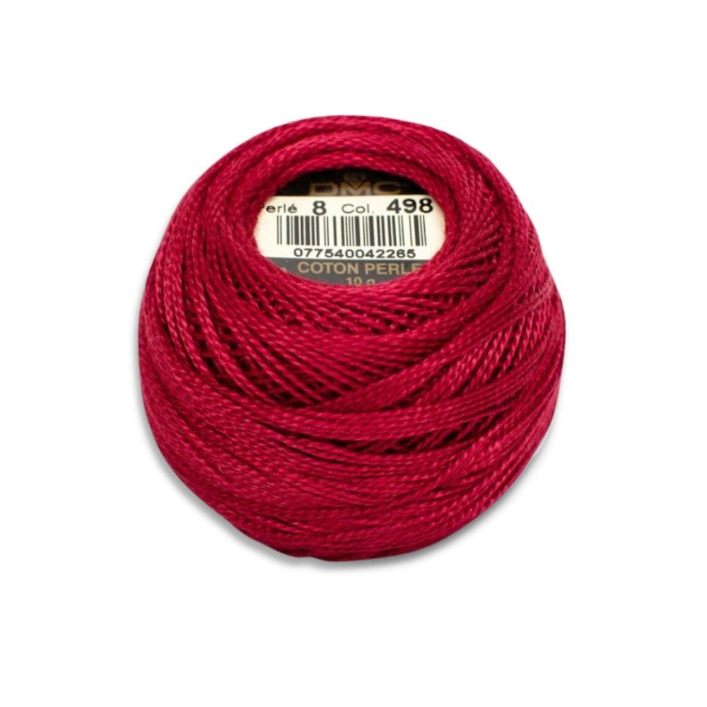 DMC Pearl Cotton Art. 116/8, 498 Dark Red - Broderigarn, Garn, Sticka & virka