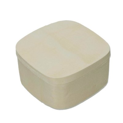 Plywoodask 11,5 x 11,5 x H 6 cm - obehandlat kvadrat