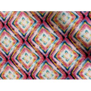 Mönstrad Trikå 150 cm - Tie dye Check Mönstrad Trikå 150 cm - Tie dye Check