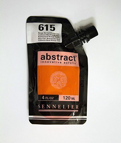 Akrylfärg Sennelier Abstract 120ml - Cad. Red Orange Hue (615) - Akrylfärger, Konstnärsfärger