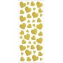 Glitterstickers - guld - hjrtan - 2 ark