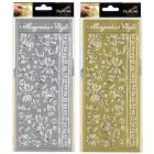 Peel offs - Blommor Silver