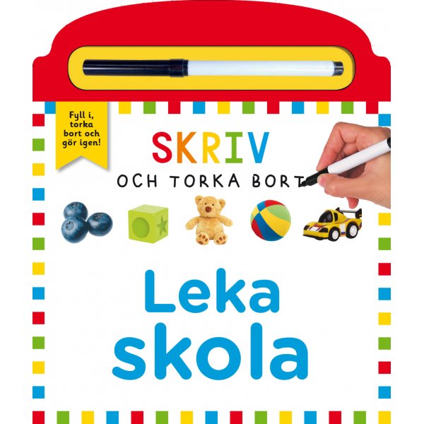 Pysselbok - Skriv och torka bort: Leka skola