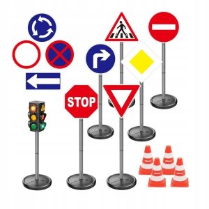 Trafikskyltar set XXL 20 delar - Alldoro