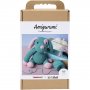 DIY-s�t amigurumi hvalp pastelrosa og m�rk turkis - 1 pakke.