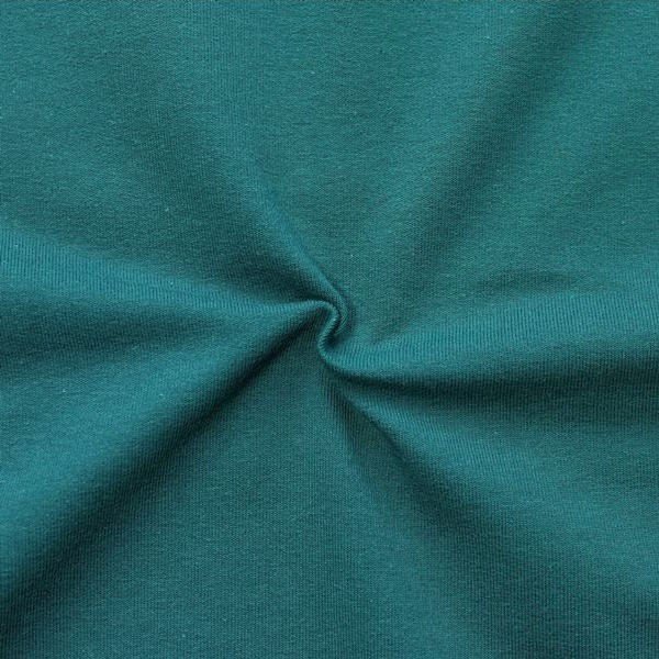 French Terry sweatshirtstof Fashion Basic 2 - 150 cm - Petrol - Sweatshirtstoffer, Beklædningsstoffer, Stof