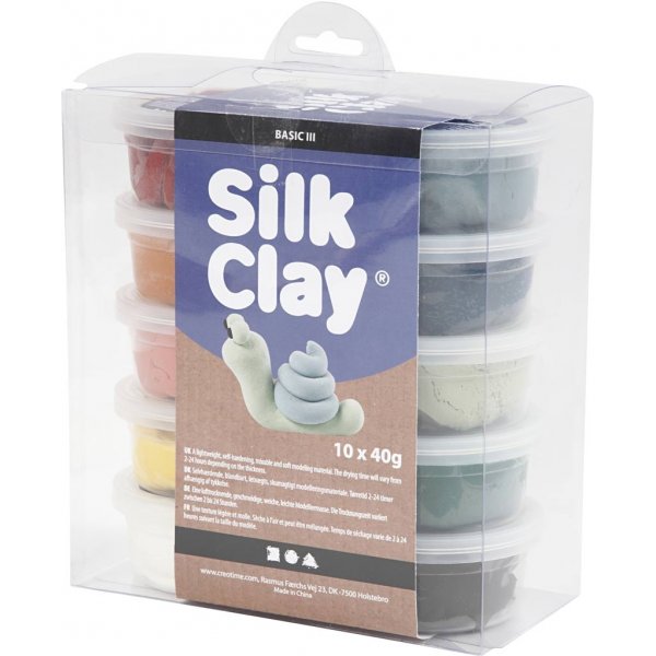 Silk Clay® - dova färger - 10 x 40 g Silk Clay® - dova färger - 10 x 40 g