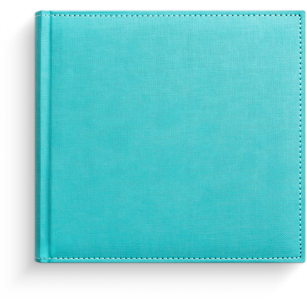 Fotoalbum - Turkis - 195x175 mm - Papfotoalbum, Album, blok og kalender, Papirartikler, Dekorationsrammer, Hobbymateriale, Håndværk