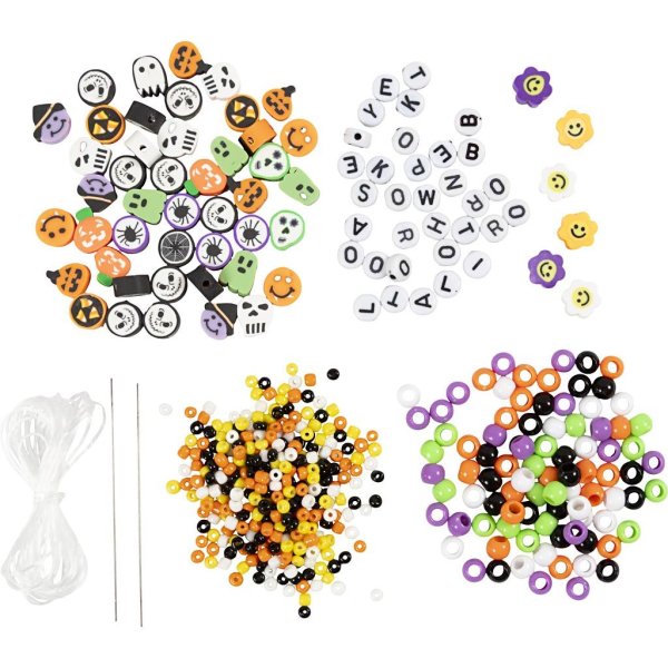 DIY Smykkesæt Halloween Farver - Halskæder og Armbånd DIY Smykkesæt Halloween Farver - Halskæder og Armbånd