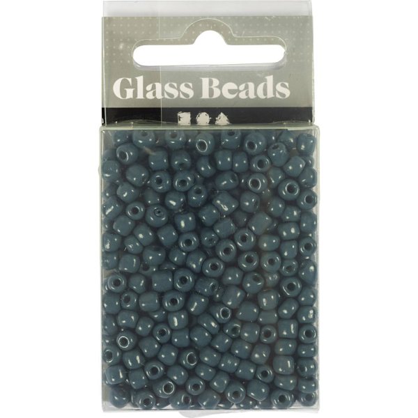 Rocaillepärlor 4 mm Matt Frozen Mörkgrå 25 g Rocaillepärlor 4 mm Matt Frozen Mörkgrå 25 g