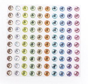 100 rhinestones 5 mm pastellfärger 100 rhinestones 5 mm pastellfärger