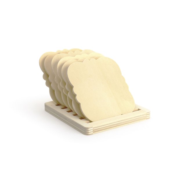 Underlägg i trä 11,5 x 11,5 cm, 6-pack Underlägg i trä 11,5 x 11,5 cm, 6-pack