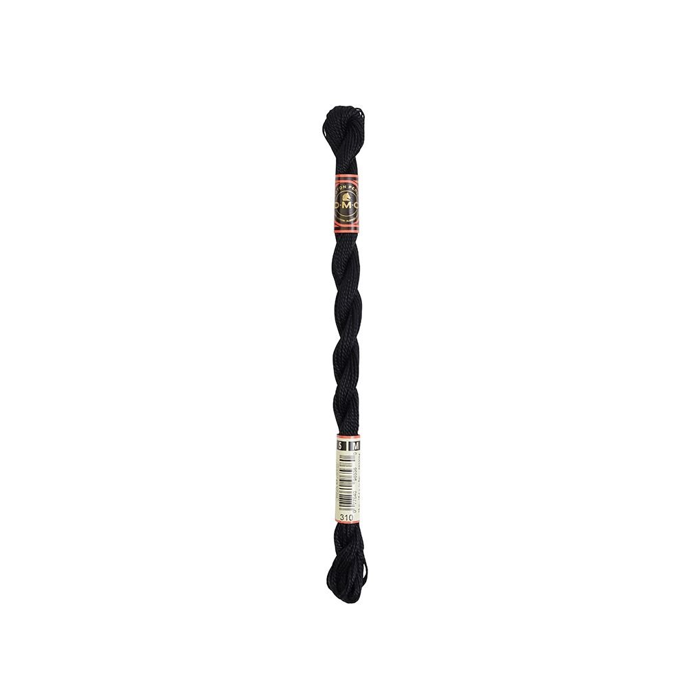 DMC Pearl Cotton Art. 115/5, 310 Black - Broderigarn, Garn, Sticka & virka
